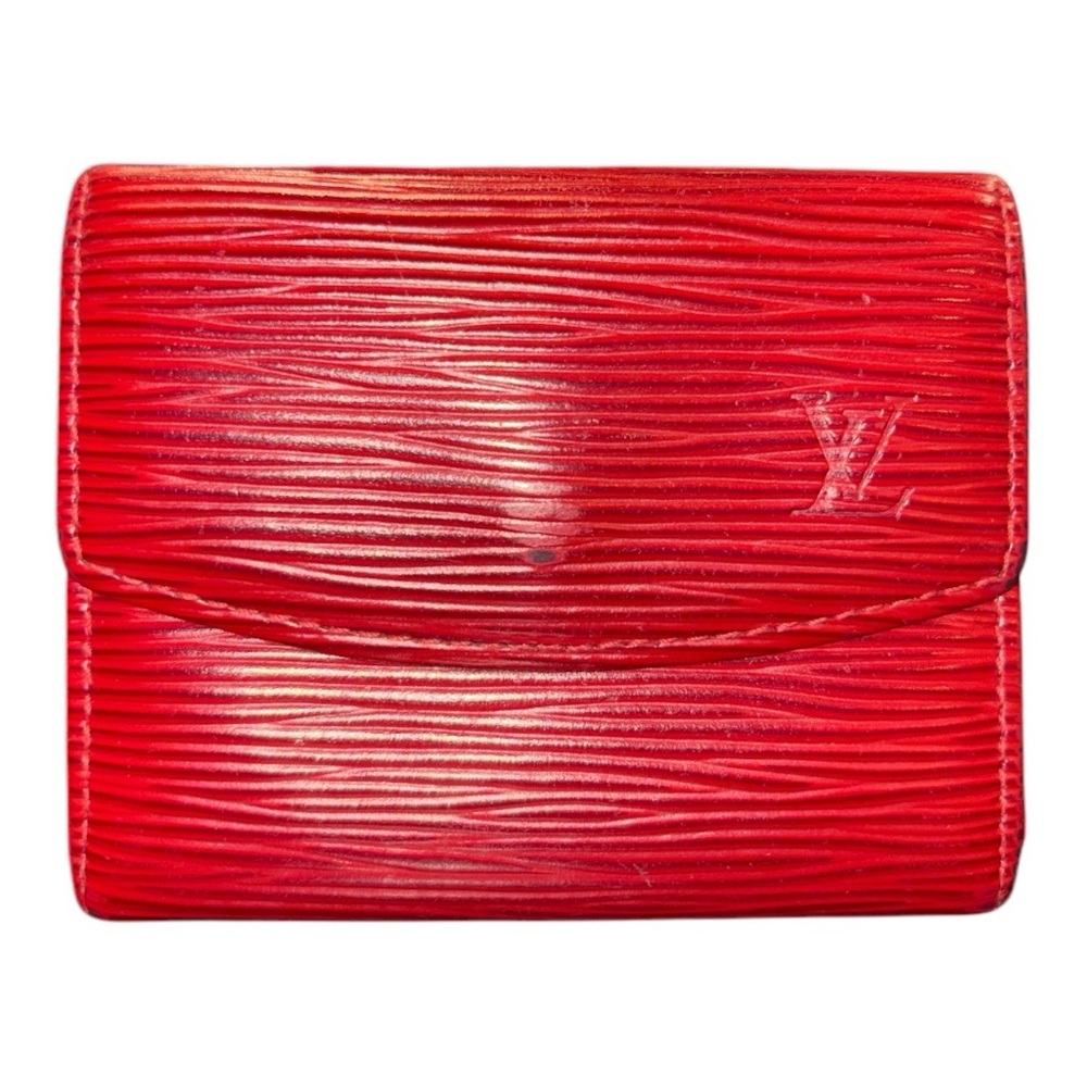 Louis Vuitton Authentic Vintage Epi Leather wallet card holder in red. 4x3 WLT - Picture 2 of 11